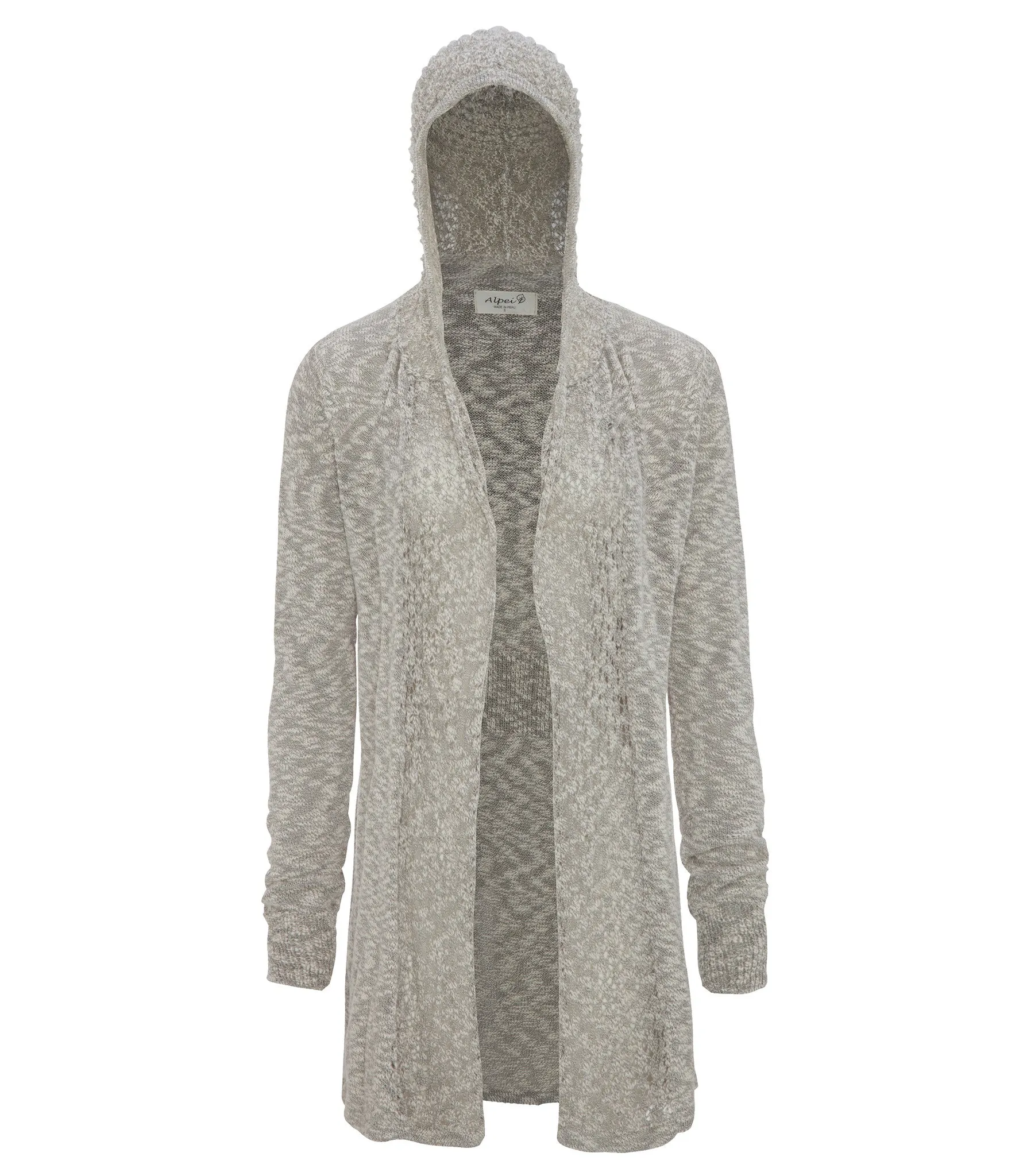 Organic Cotton Blend Lace Hooded Cardigan