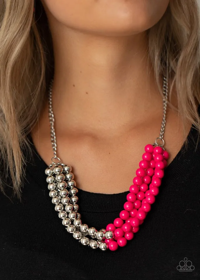 Paparazzi Necklace ~ Layer After Layer - Pink