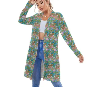 Park Map Women's Mid-Length Cardigan