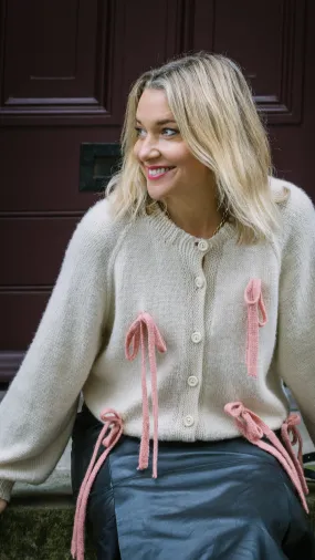 Pink Bows Cardigan by the Amateur Weather Observers