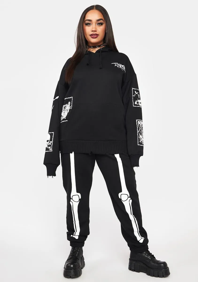 Plus Haunted Heart Graphic Hoodie