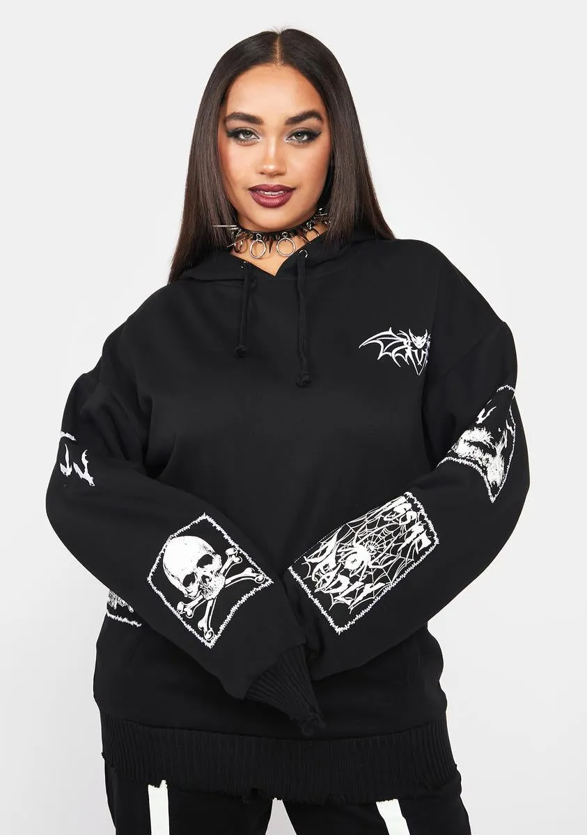 Plus Haunted Heart Graphic Hoodie