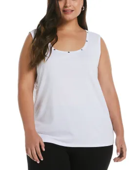 Plus Size Tank Top with Hardware