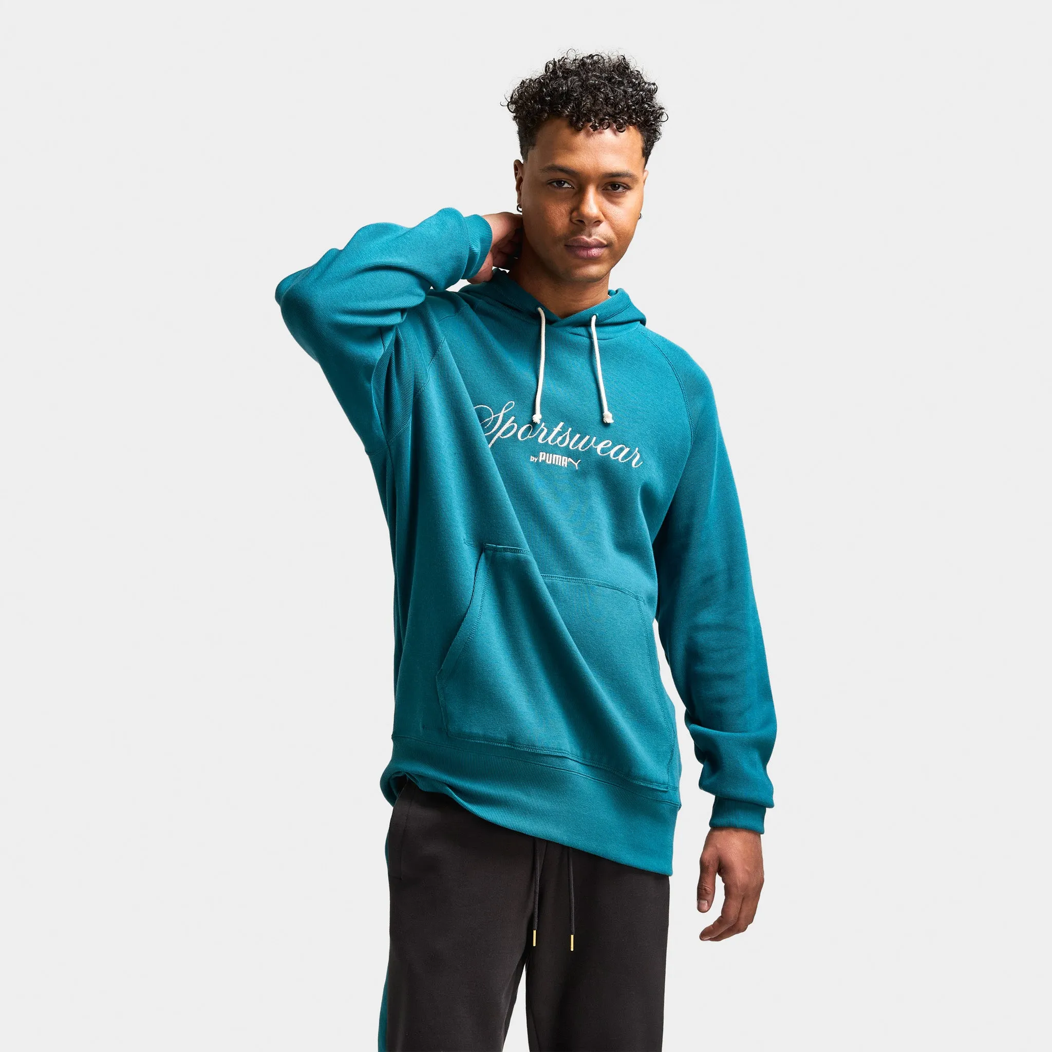 Puma CLASSICS  Relaxed Pullover Hoodie / Cold Green