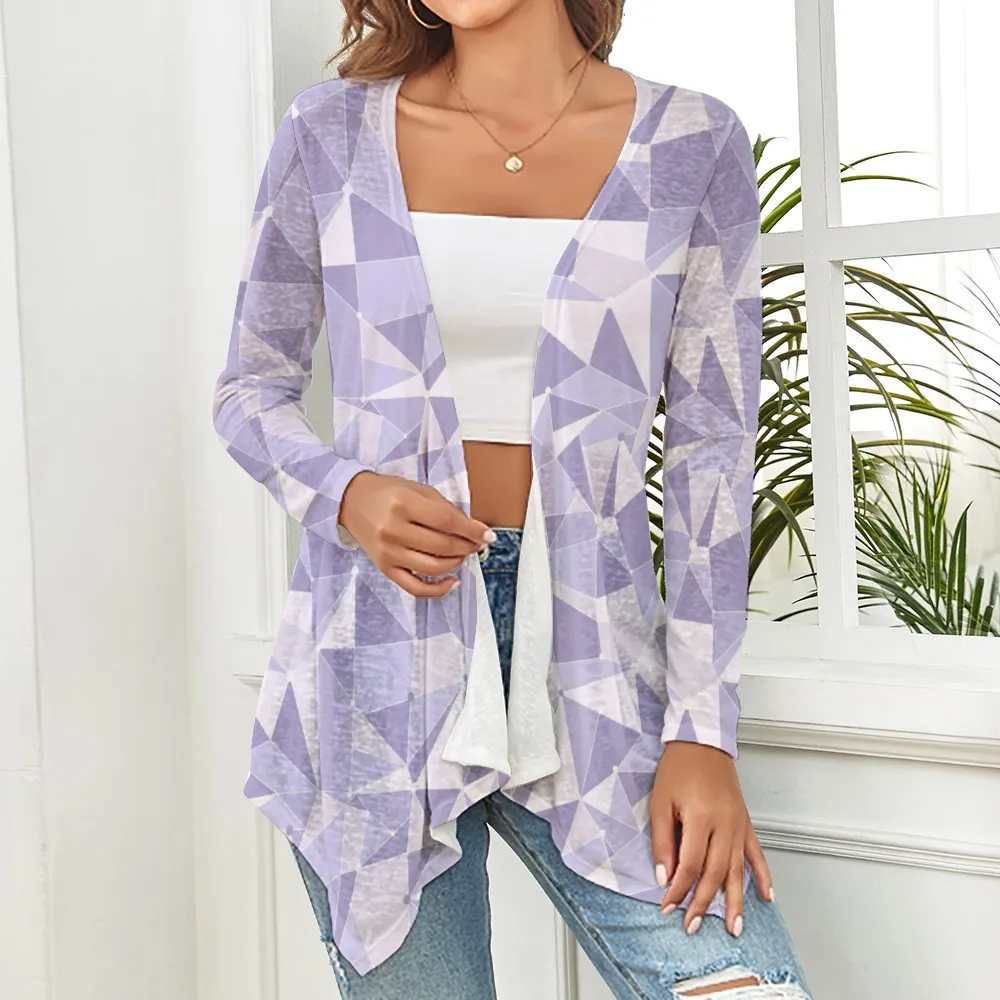 Purple Wall Women's Short Cardigan