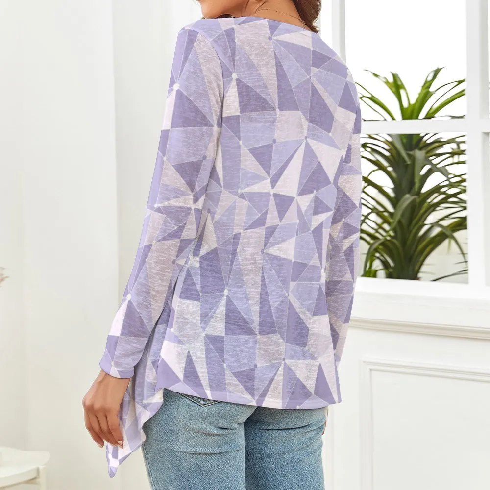 Purple Wall Women's Short Cardigan