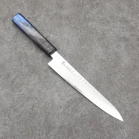 Sakai Takayuki Rinnou VG10 33 Layer Damascus Petty-Utility 180mm Blue Lacquered Handle