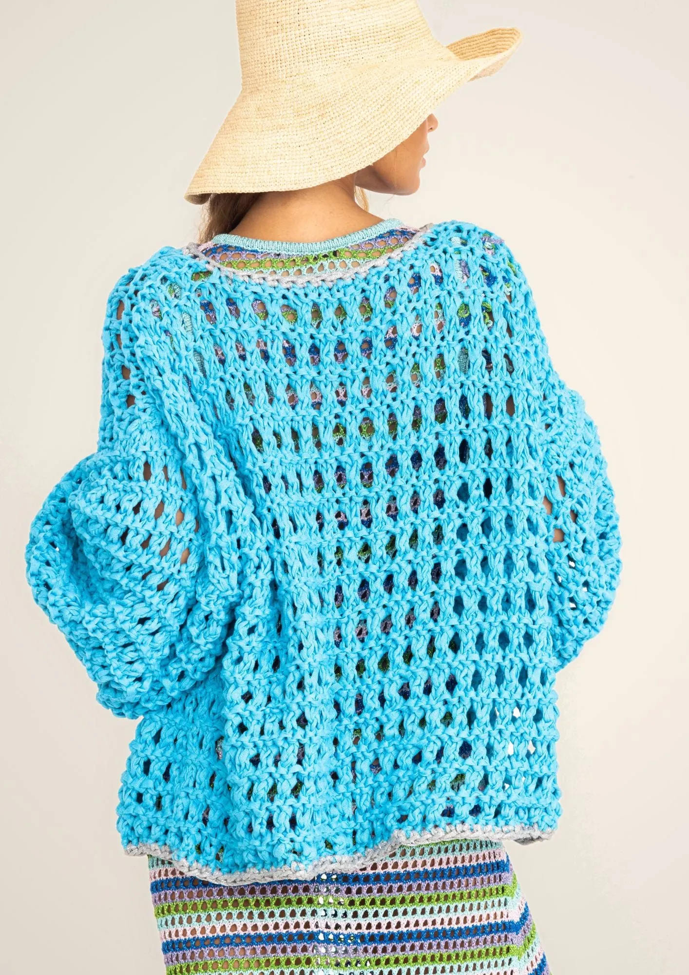 Savanna cardigan aqua preorder