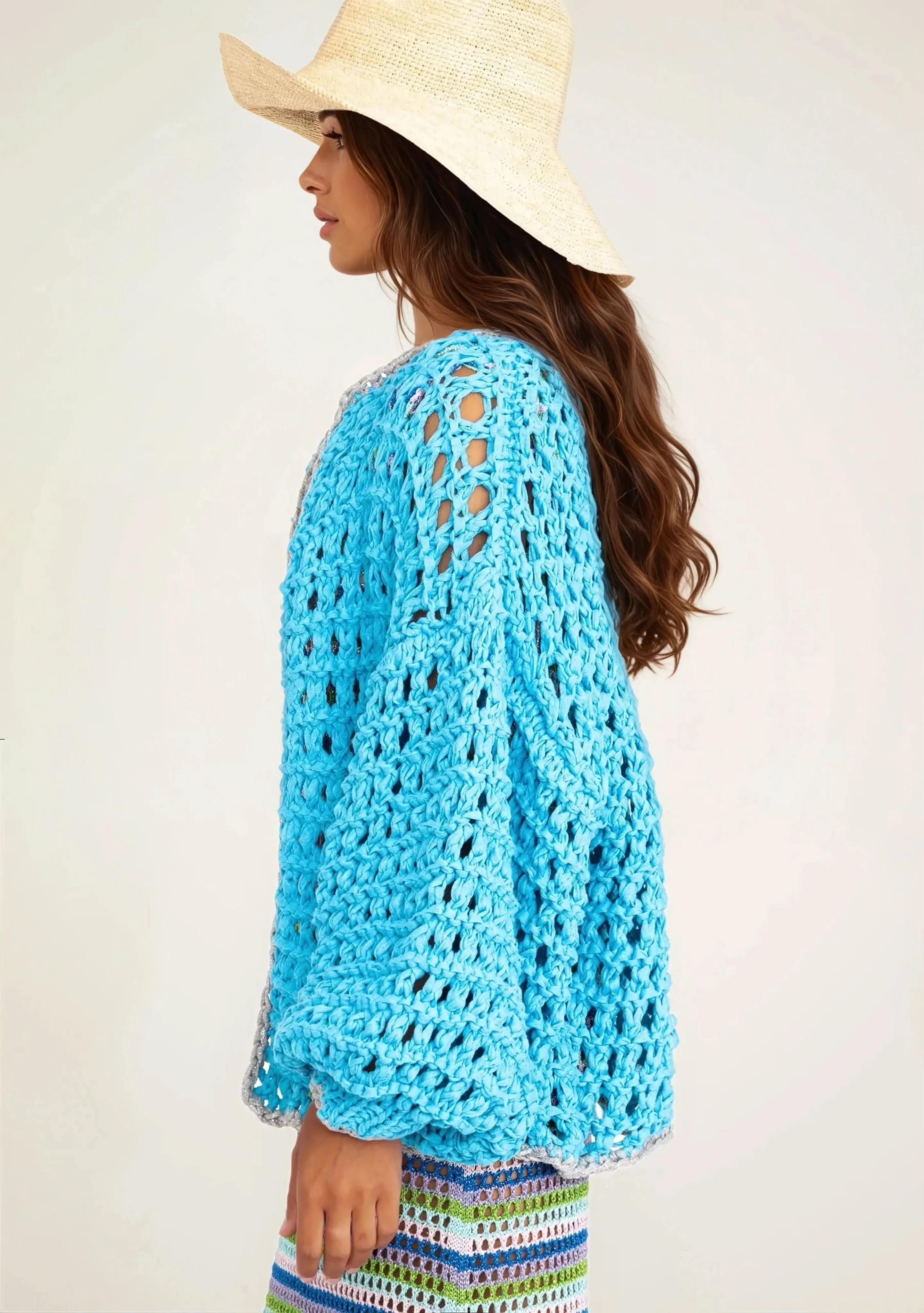 Savanna cardigan aqua preorder