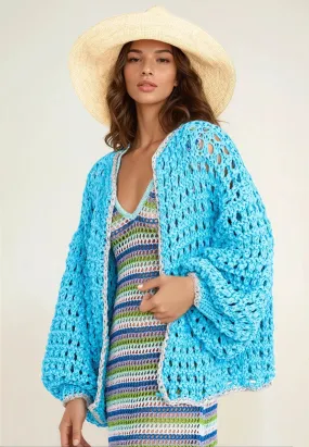 Savanna cardigan aqua preorder