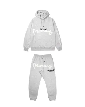 Sig Ape Layer Hood Tracksuit Ice Grey Melange