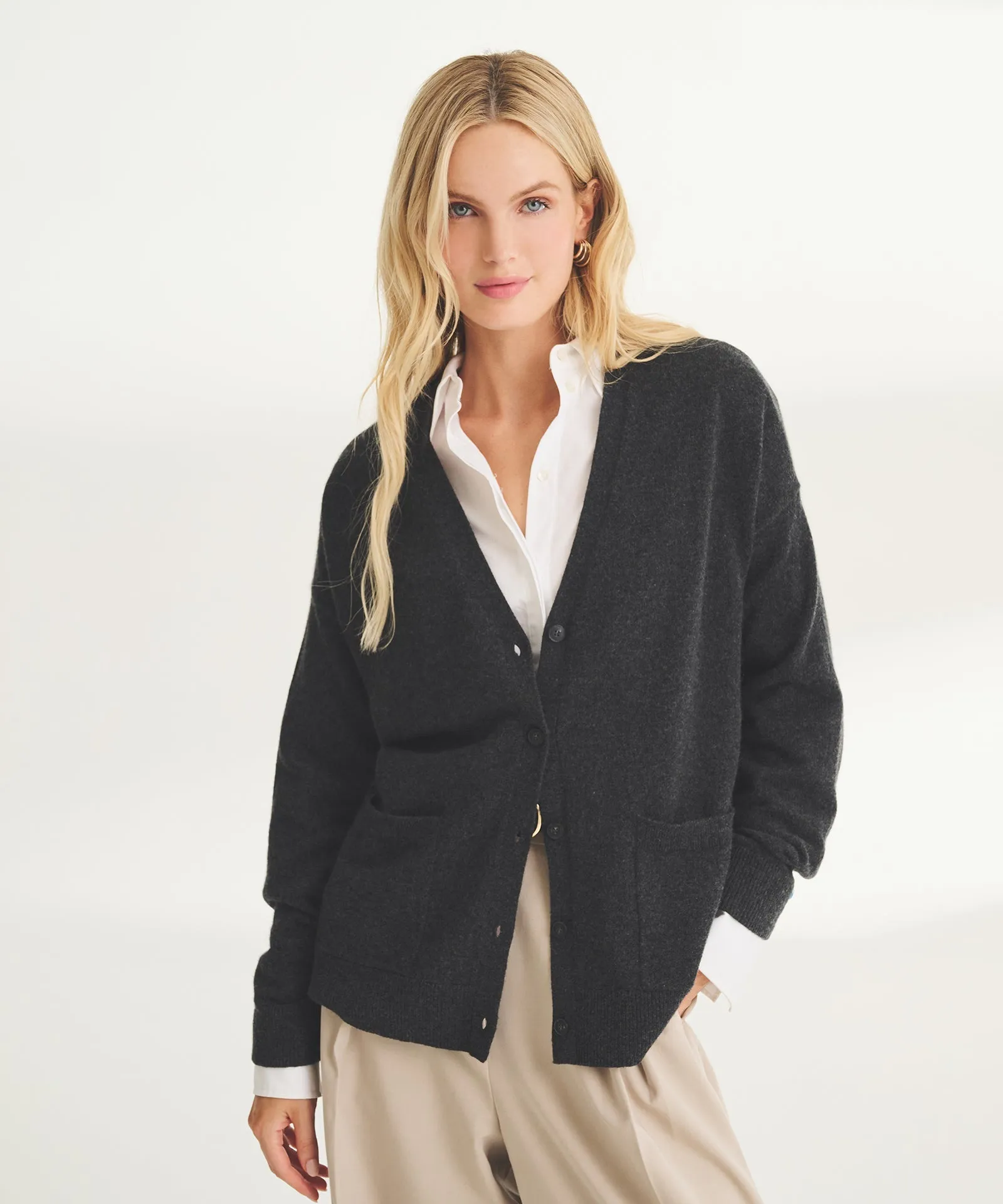 Signature Cashmere Boxy Cardigan