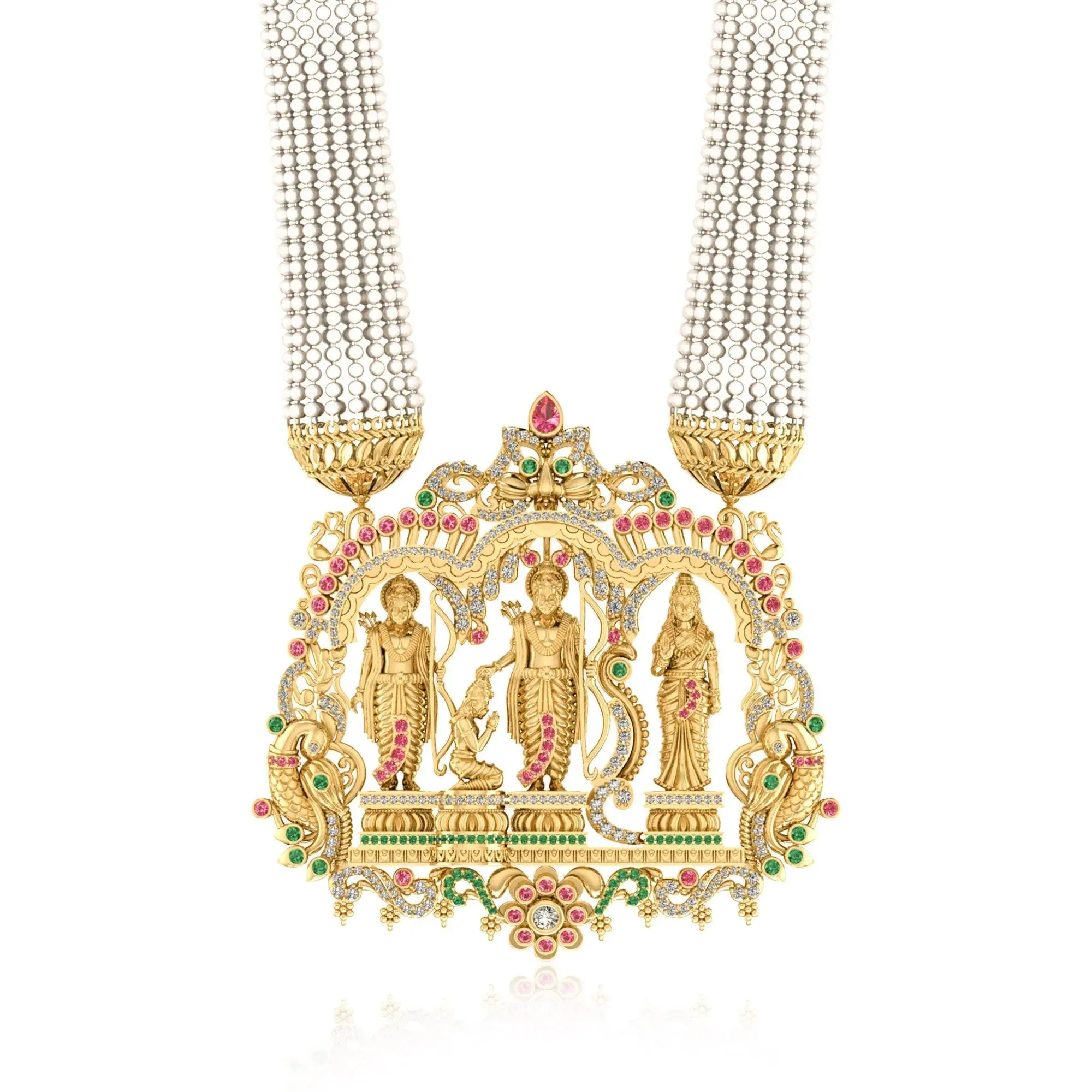 Silver 92.5 Ram Darbar Necklace