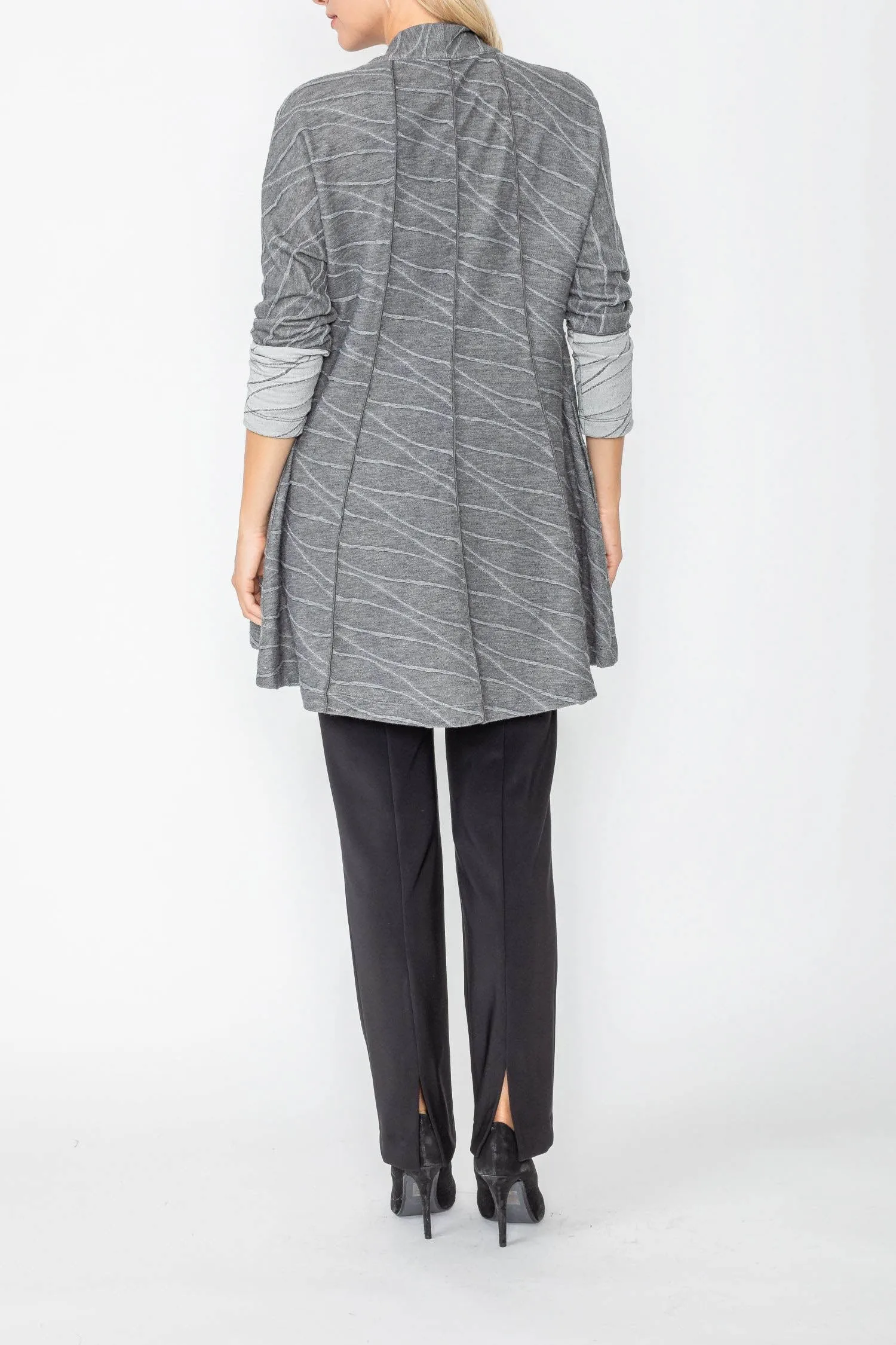 Silver Dolman Sleeve Cardigan