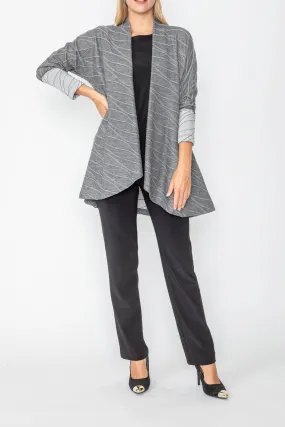 Silver Dolman Sleeve Cardigan