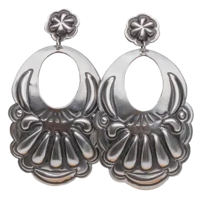 Silver Repossé Earrings | Leander Tahe