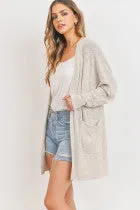 Slub Knit Pocket LS Cardigan