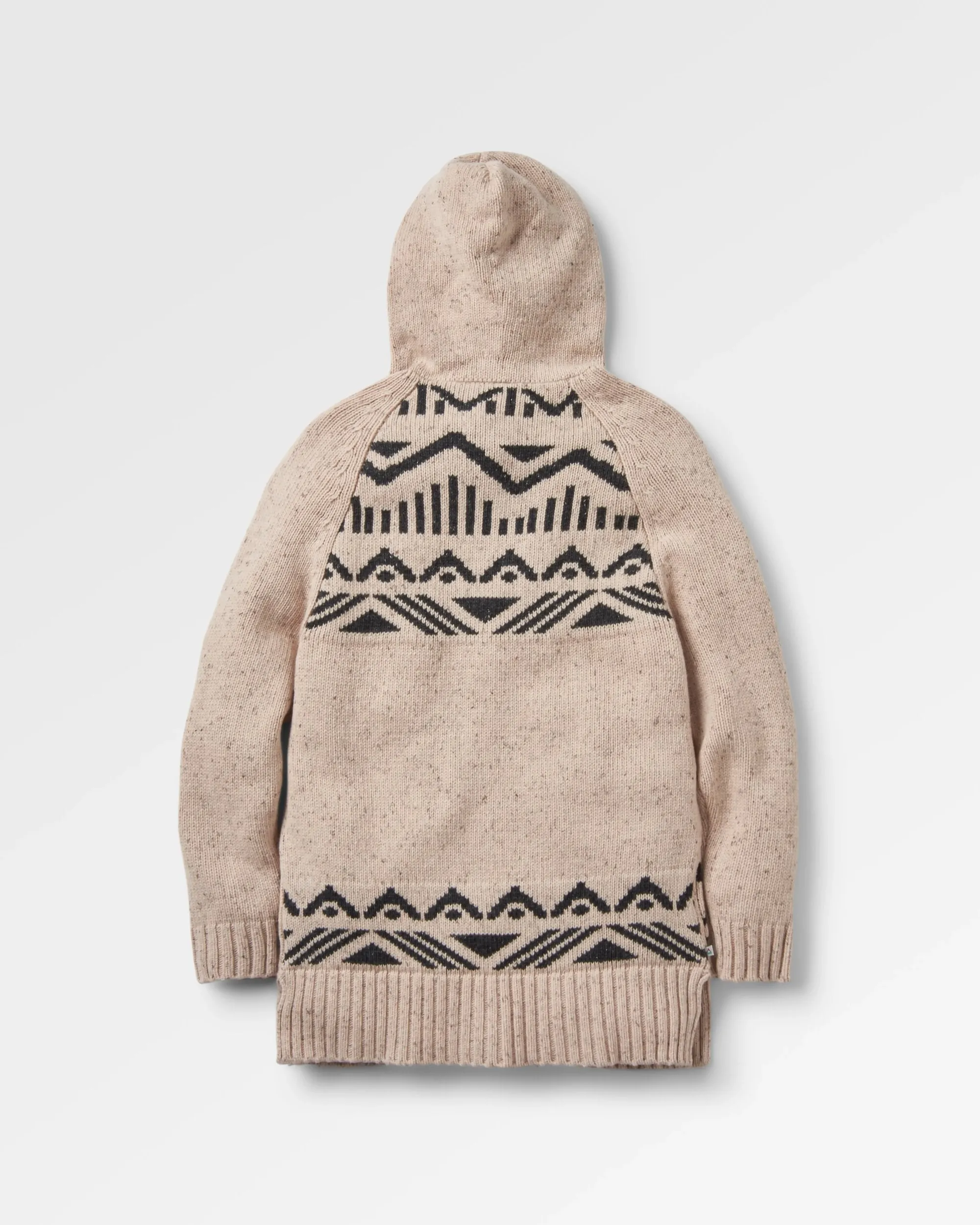 Snoozle Recycled Knitted Hooded Cardigan - Oatmeal