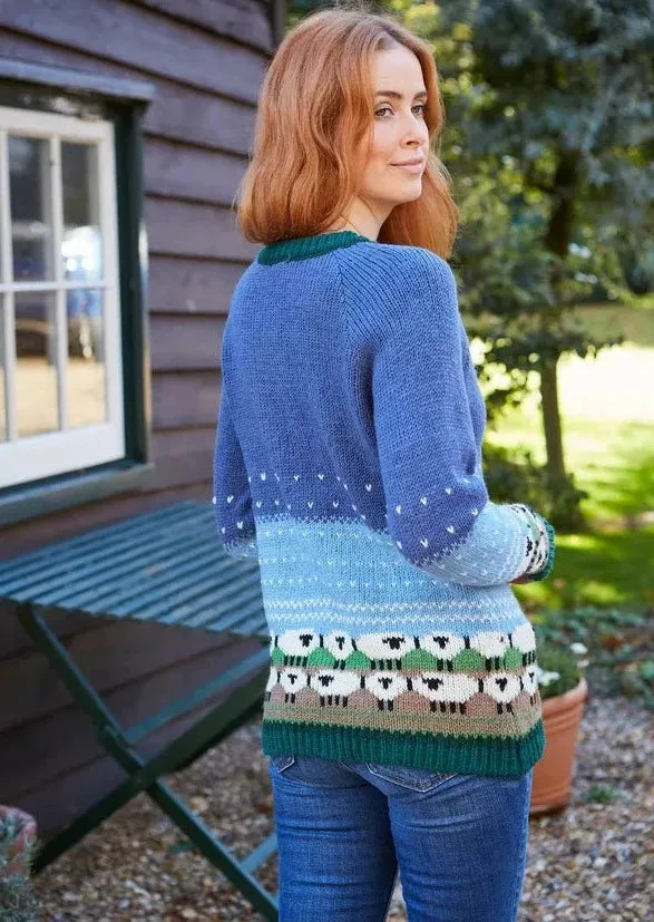 Snowy Sheep Pure Wool Cardigan