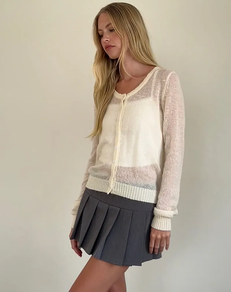 Solana Light Knit Cardigan in Ivory