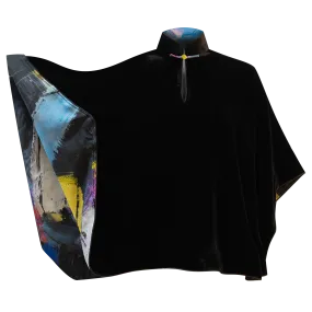 SPARKLE BY KAREN CHAN x HKMoA【PATCHWORK】Black Velvet Cape (百衲衣)(吳冠中)