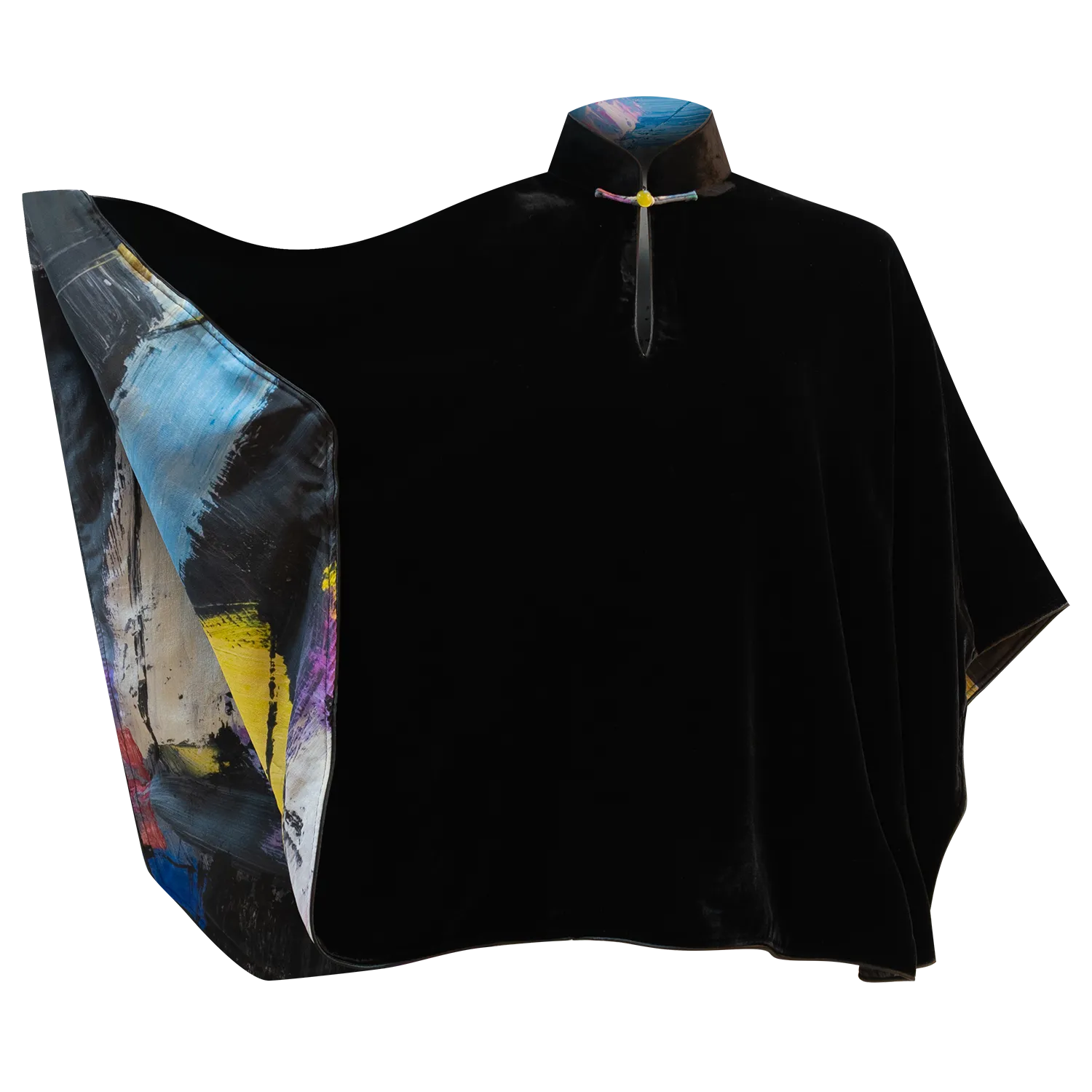 SPARKLE BY KAREN CHAN x HKMoA【PATCHWORK】Black Velvet Cape (百衲衣)(吳冠中)