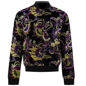 SPARKLE by KAREN CHAN x ICHO【DRAGON BOAT PARADE】Velvet Padded Bomber Jacket