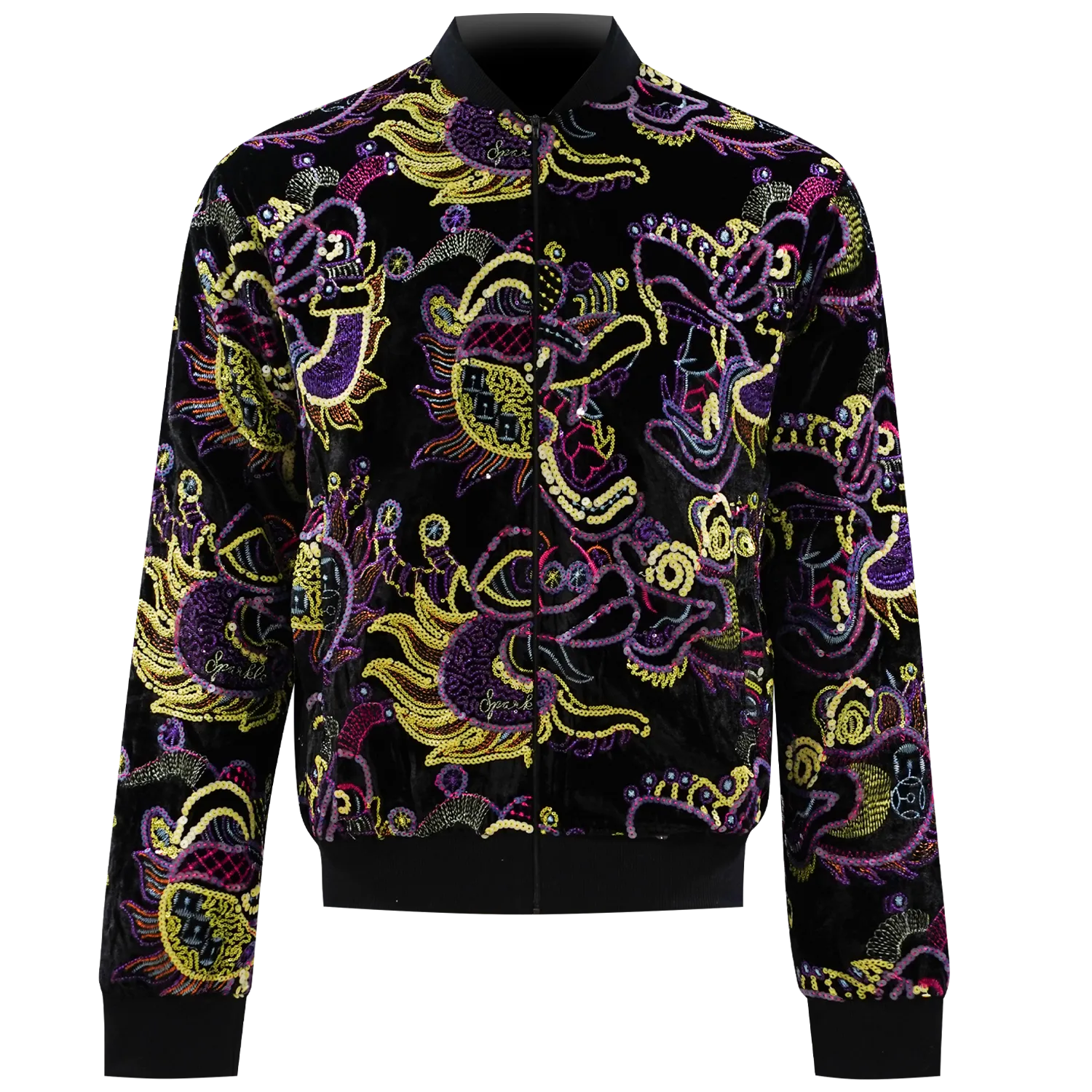 SPARKLE by KAREN CHAN x ICHO【DRAGON BOAT PARADE】Velvet Padded Bomber Jacket