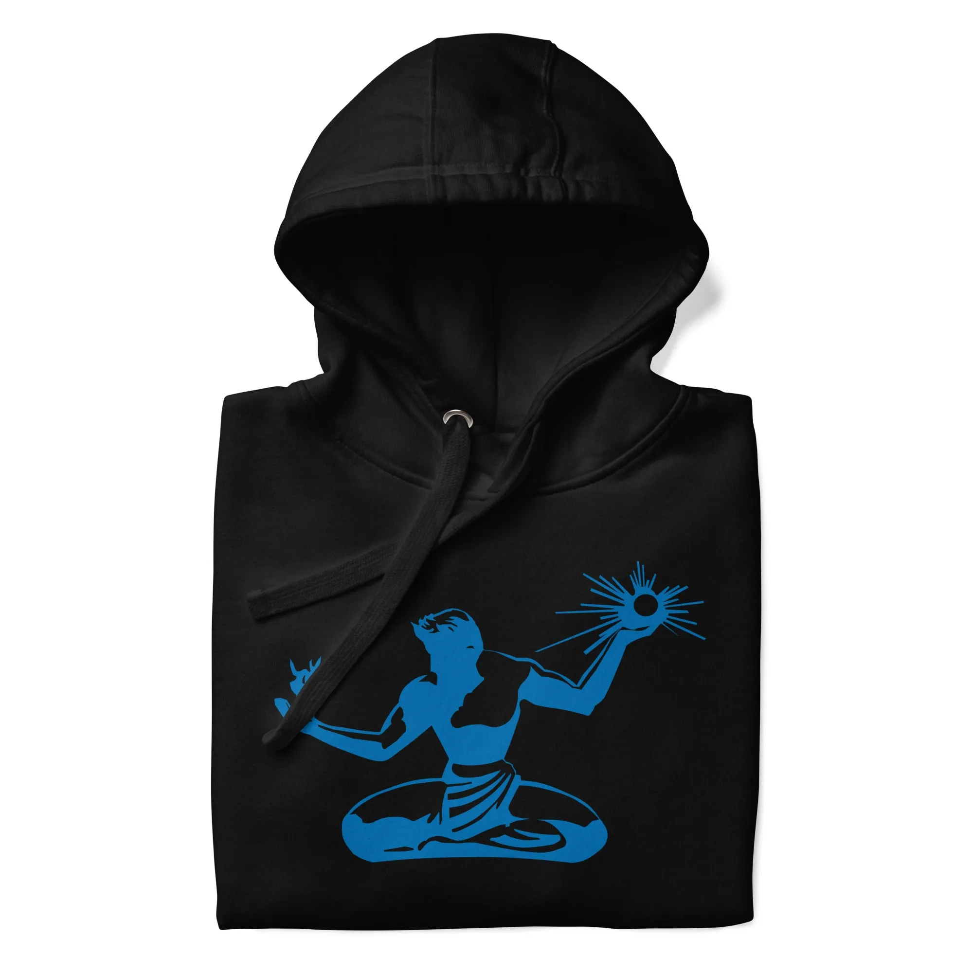 Spirit of Detroit Premium Pullover Unisex Hoodie - Black / Blue