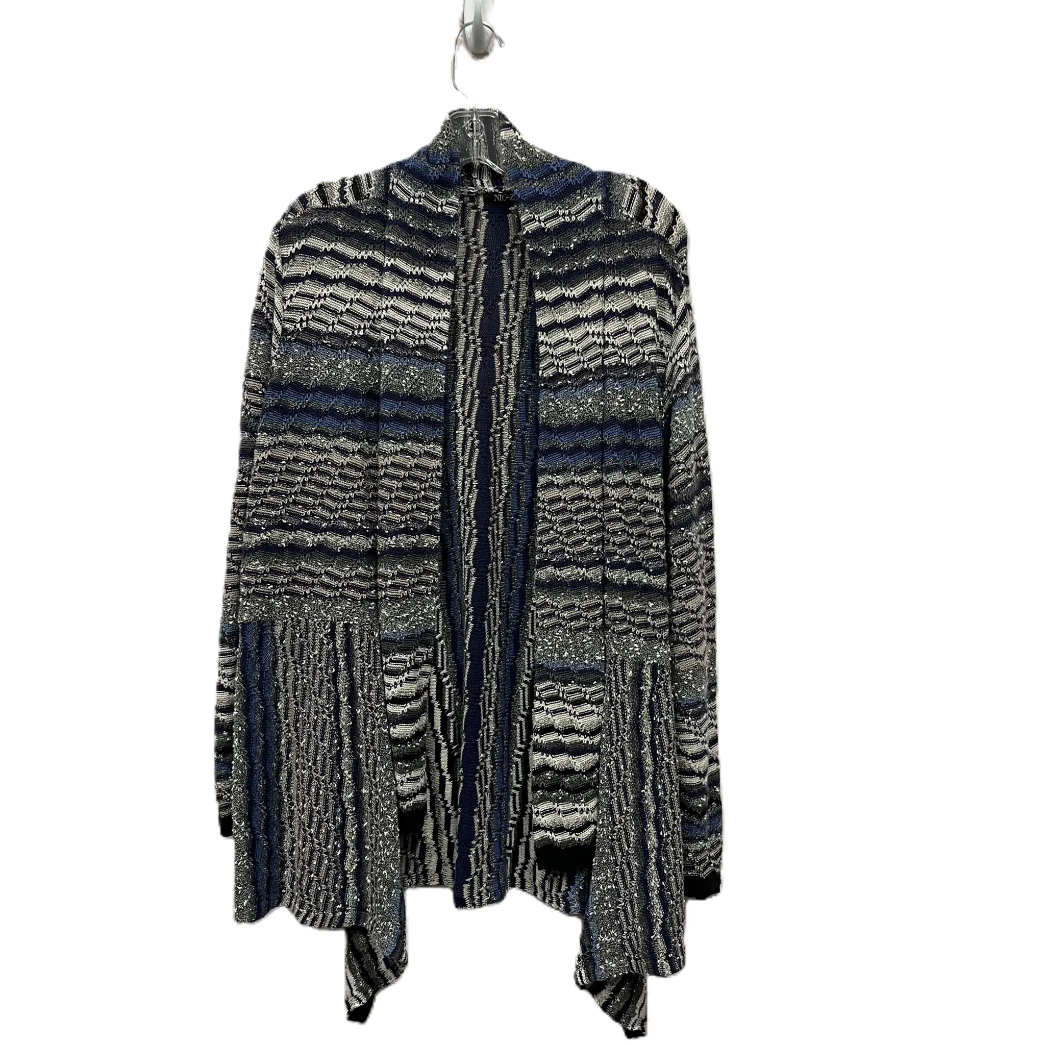 Sweater Cardigan By Nic   Zoe In Blue, Size: 1x