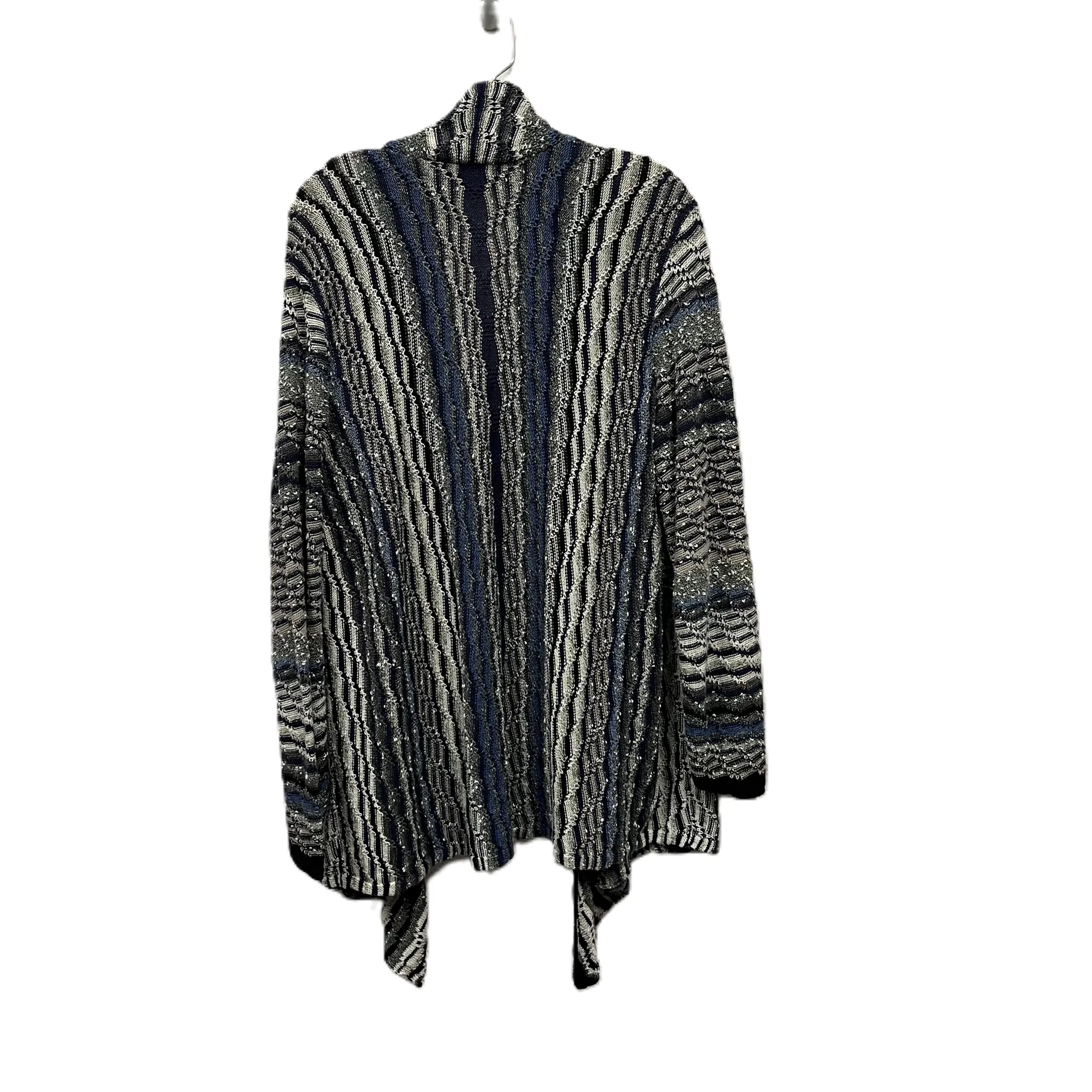 Sweater Cardigan By Nic   Zoe In Blue, Size: 1x