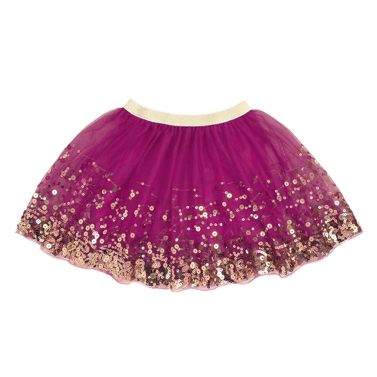 Sweet Wink Girls Berry Sequin Tutu Skirt