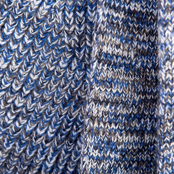 Swirl Stitch Cardigan in Blu-Ecru-Beige