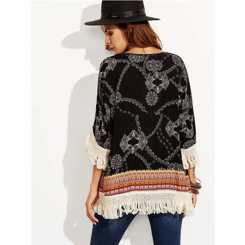 Tassel Kimono Cardigan