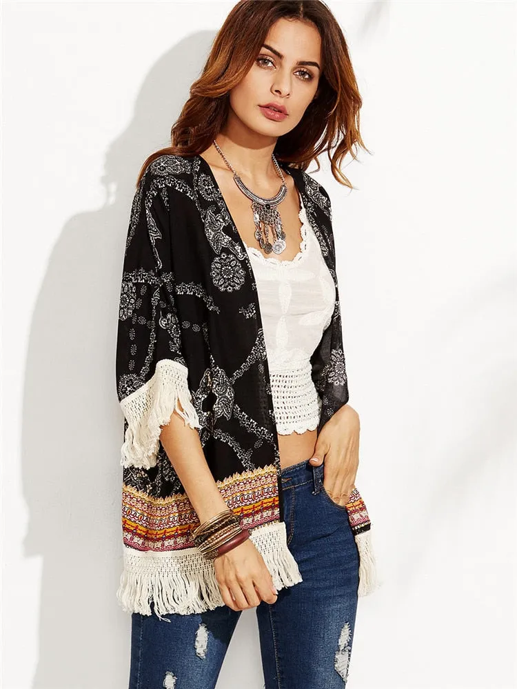 Tassel Kimono Cardigan