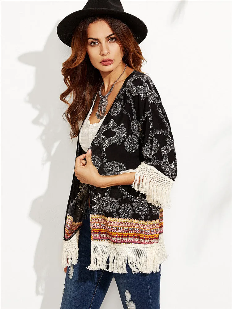 Tassel Kimono Cardigan