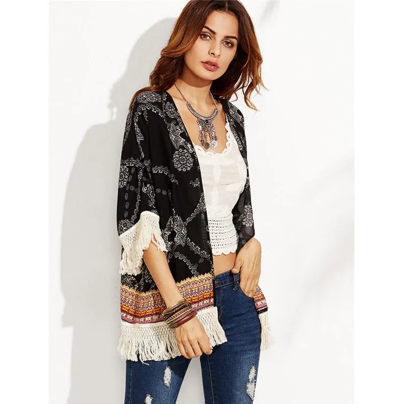 Tassel Kimono Cardigan