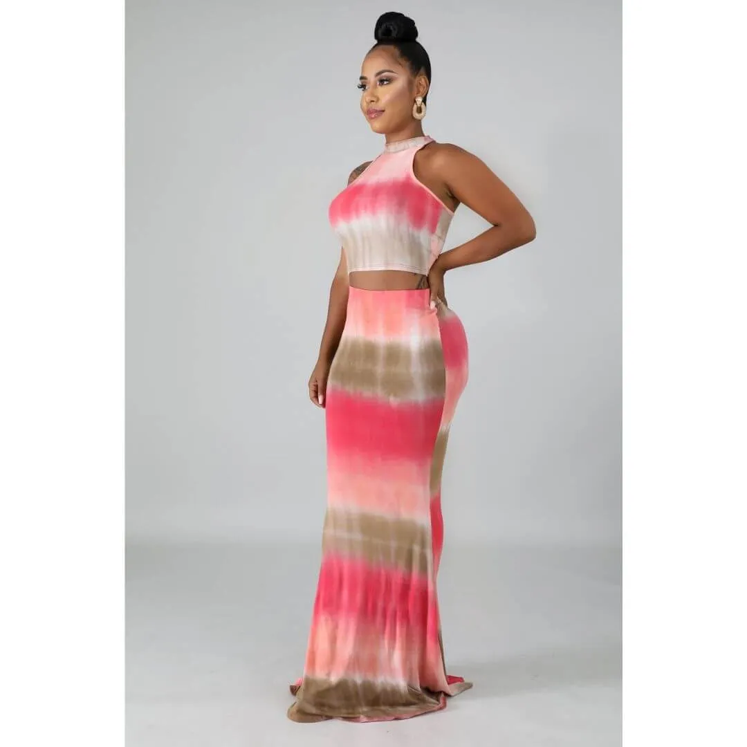 Tatum Tye Dye Two-Piece Skirt Set