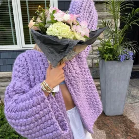 The Athena Cardigan - Lilac