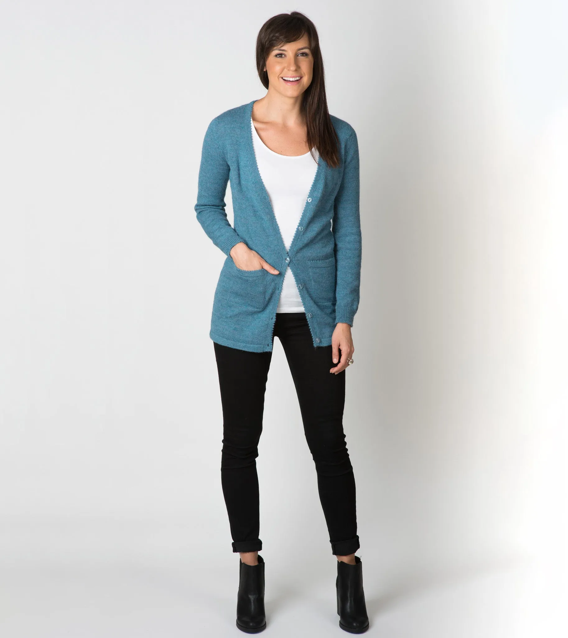 Timeless V-neck Alpaca Wool Cardigan