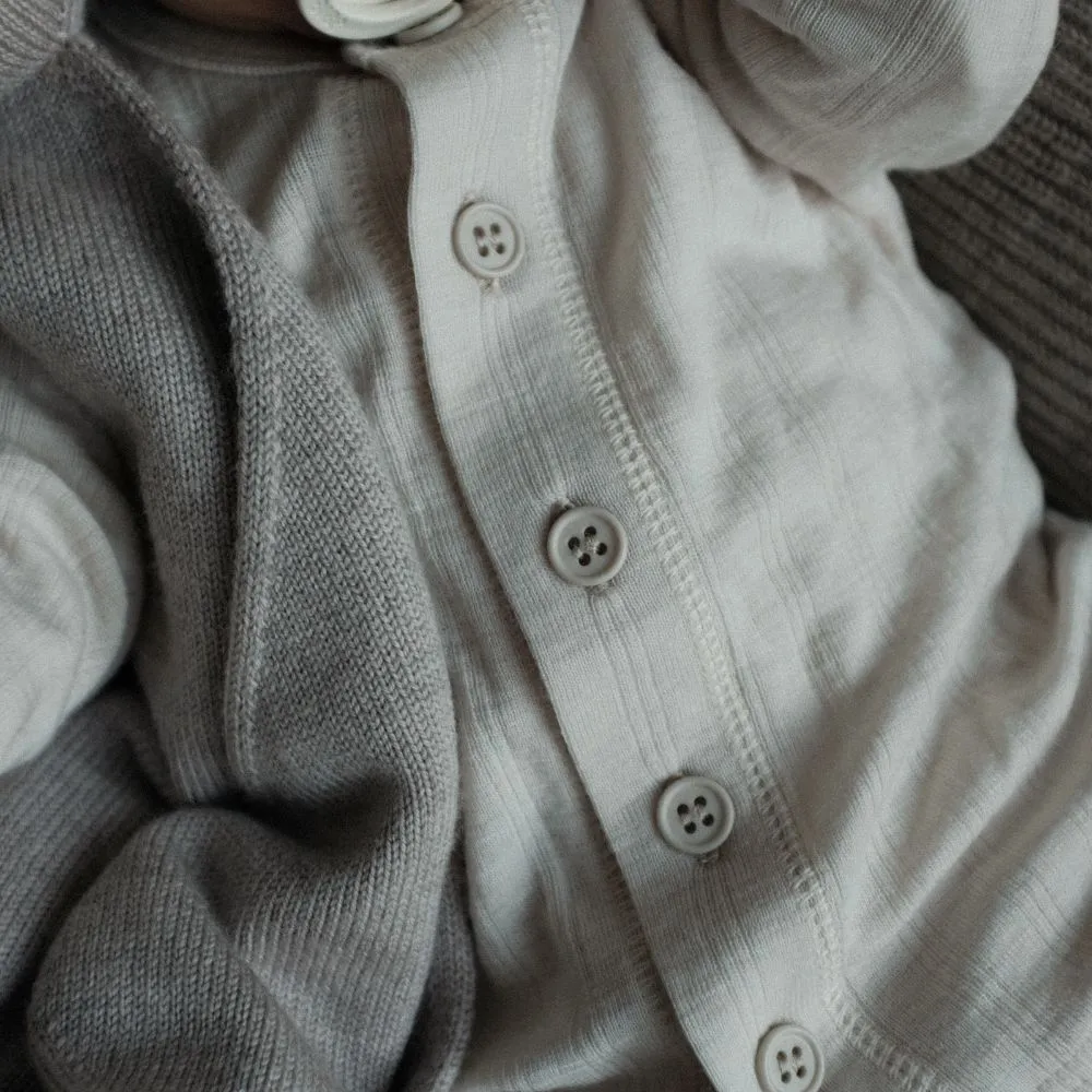 Tothemoon ☾ - Baby Cardigan - 100% Wool - Moonbeam