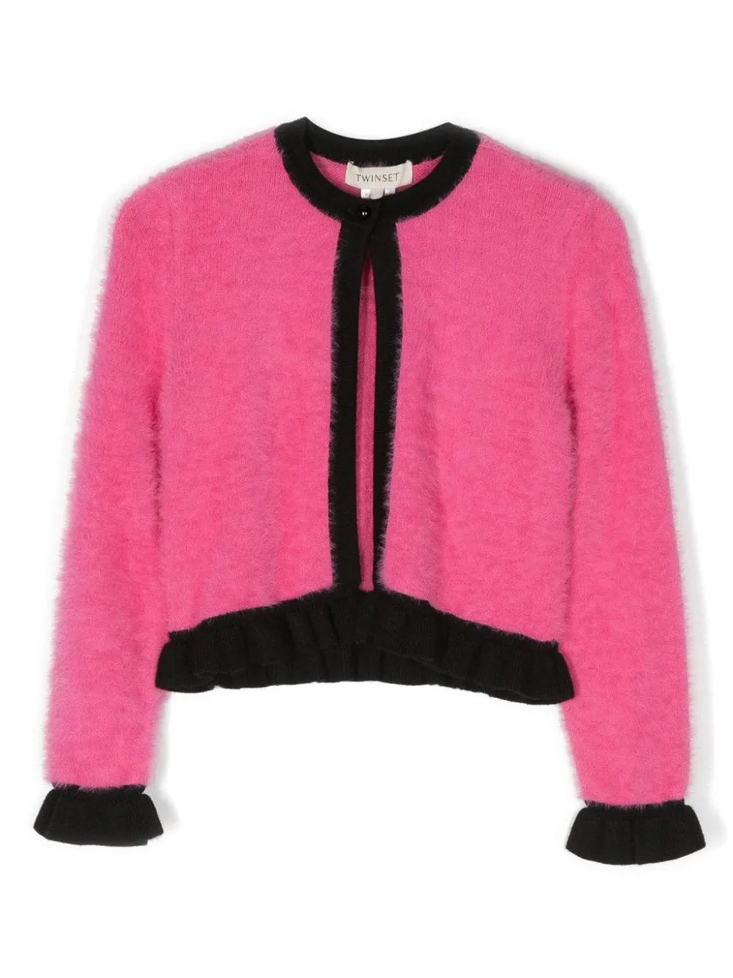 TWINSET Girl's cardigan with logo - 232GJ3650 Fuchsia