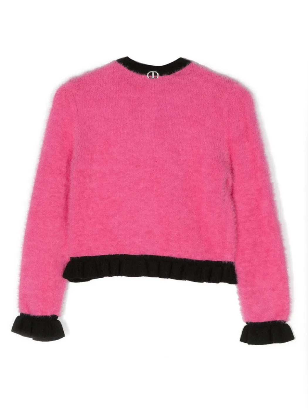 TWINSET Girl's cardigan with logo - 232GJ3650 Fuchsia