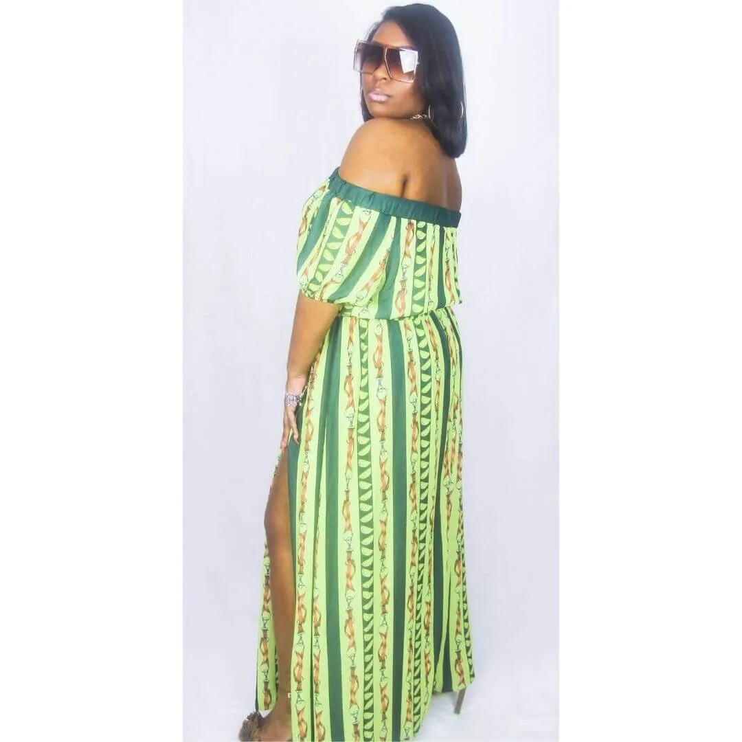 TWIST OF LIME TWO PIECE SKIRT SET