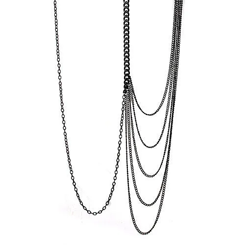 Unbalanced Metal Draped Bodychain Body Chain