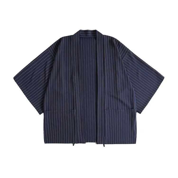 Unisex Striped Kimono Cardigan