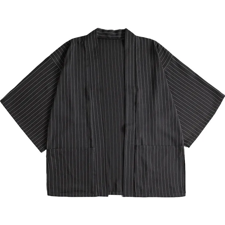 Unisex Striped Kimono Cardigan