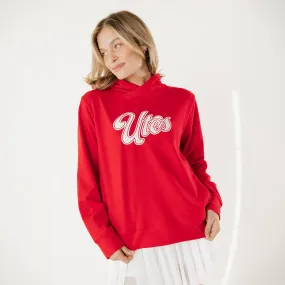 Utah Embroidered City Pullover, Crimson