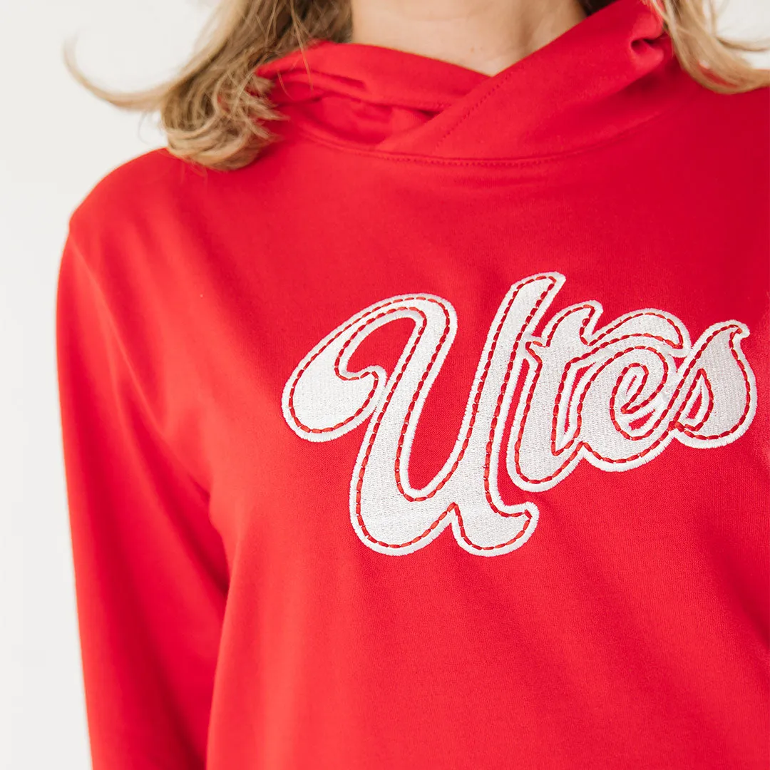 Utah Embroidered City Pullover, Crimson