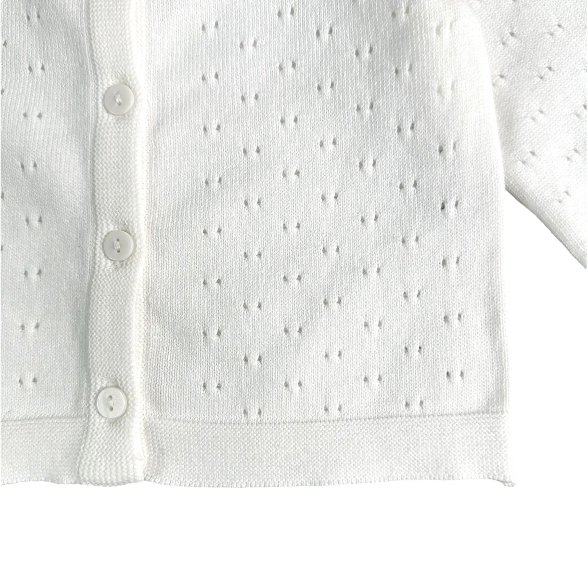 Viverano Organics Milan Pointelle Knit Baby Cardigan